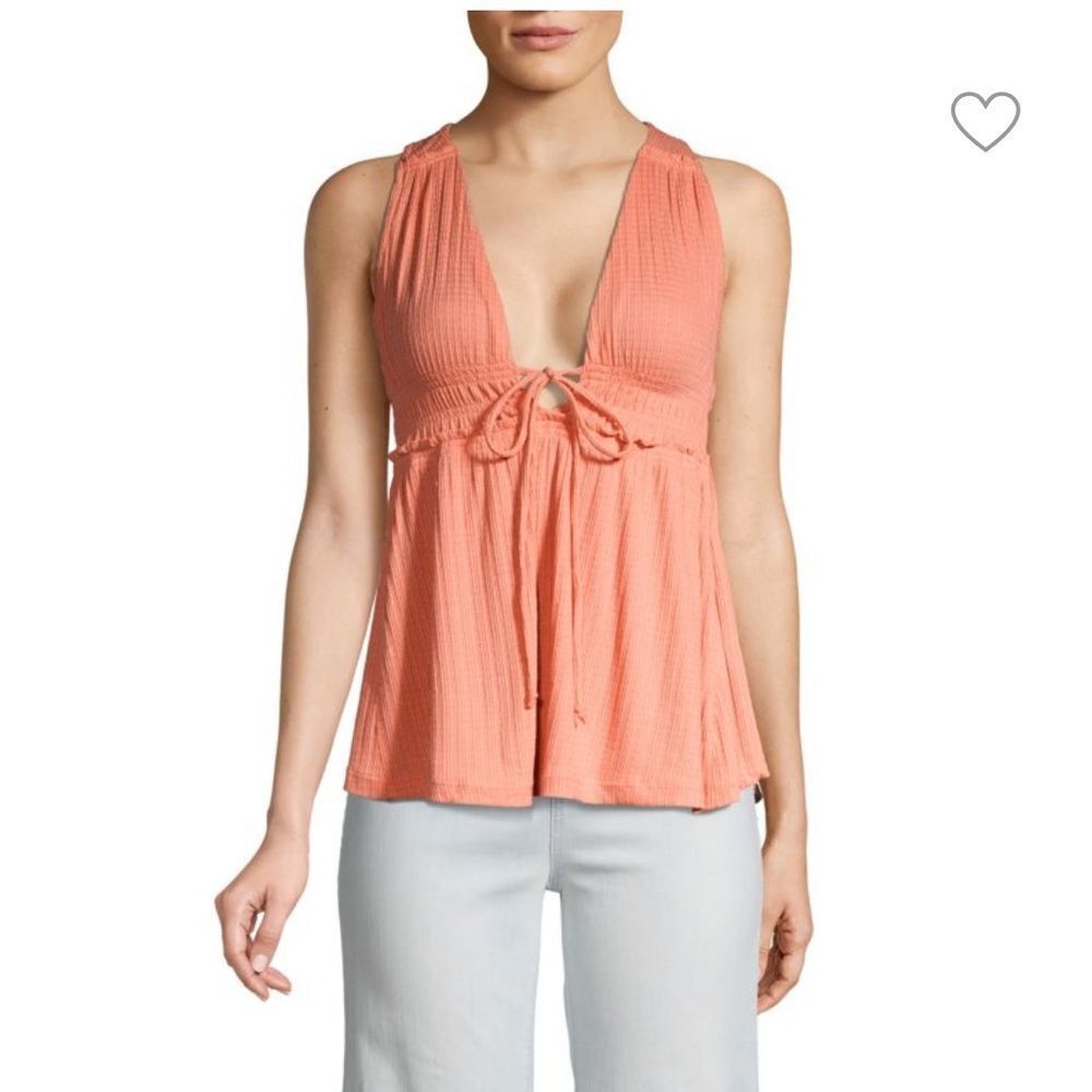 Free People Beach Bound Plunge Tank Top XS